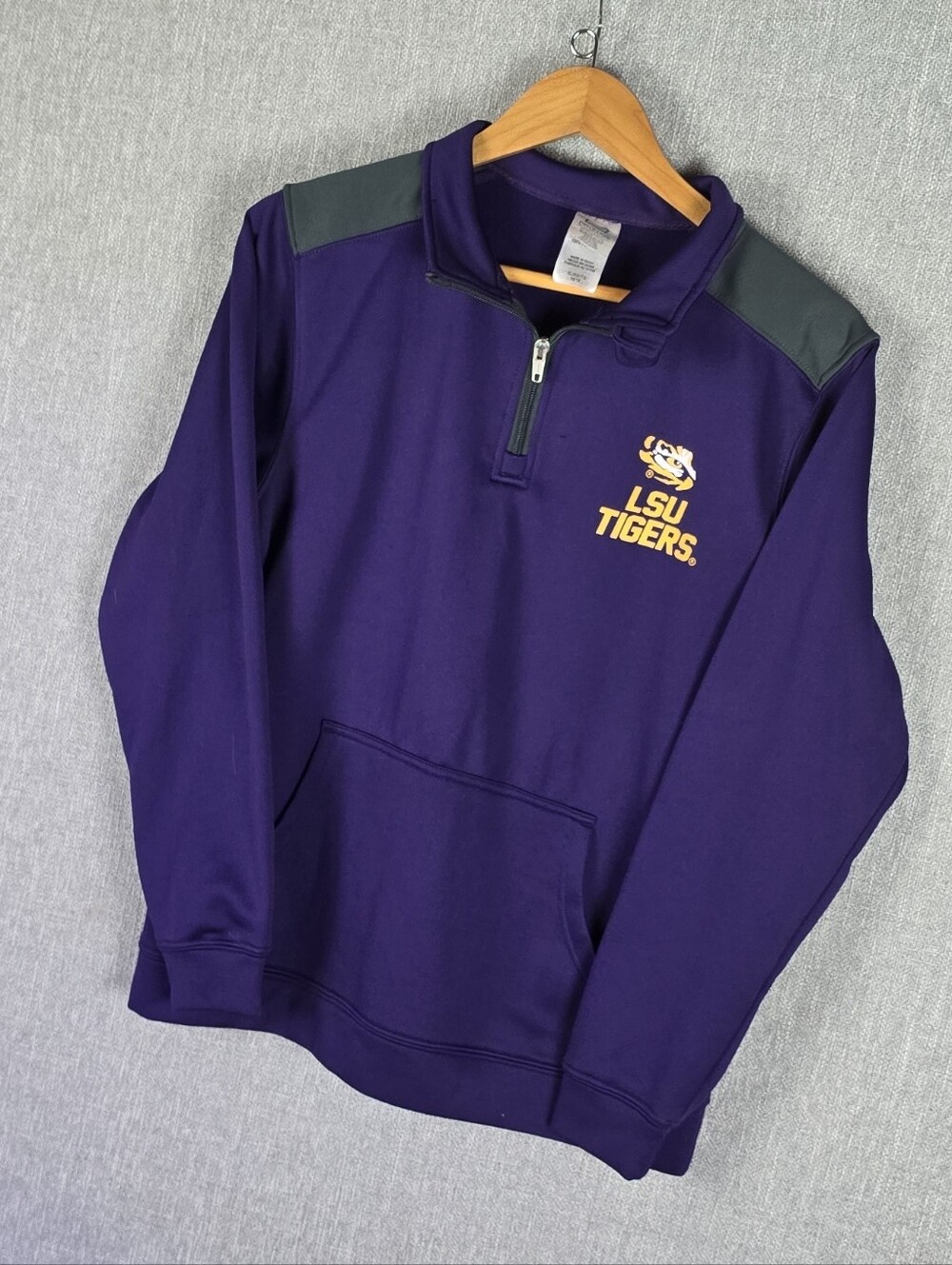 ProEdge LSU Tigers 1/4 Zio Pullover Purple/Yellow Womens Sz XL(16/18)